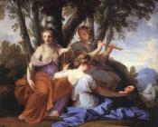 尤斯塔什 勒 叙厄尔 : The Muses Clio Euterpe And Thalia